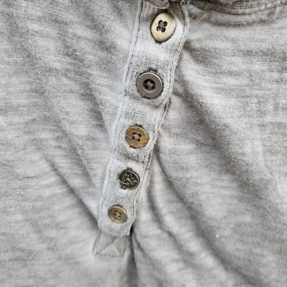 Free people gray embroidered henley
